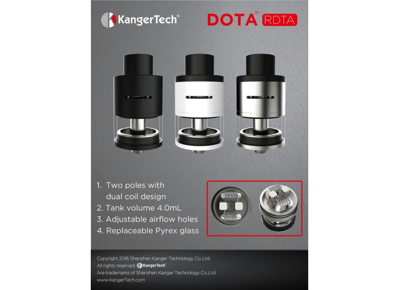 KangerTech DOTA RDTA - Silver